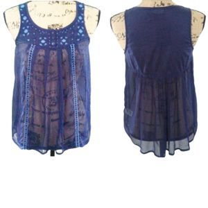 💛 So Sleeveless Sheer Boho Top